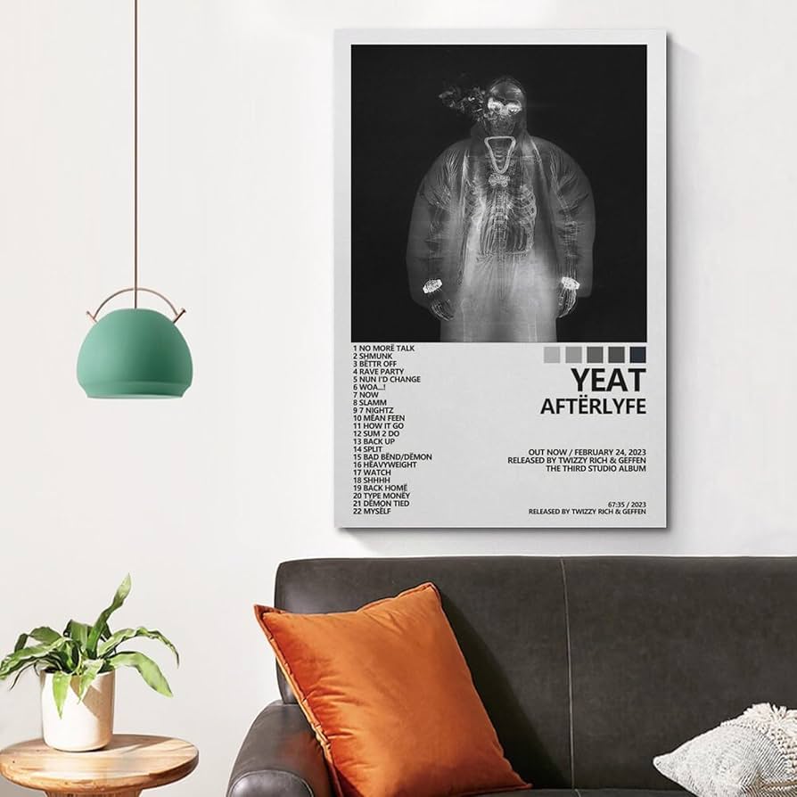 【額縁付き】 YEAT / LYFË A2ポスター Yeat Lyfë Album Premium Music Poster | Artwork Tracklist | eBay